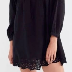 Urban Outfitters Black Eyelet Skort Dress